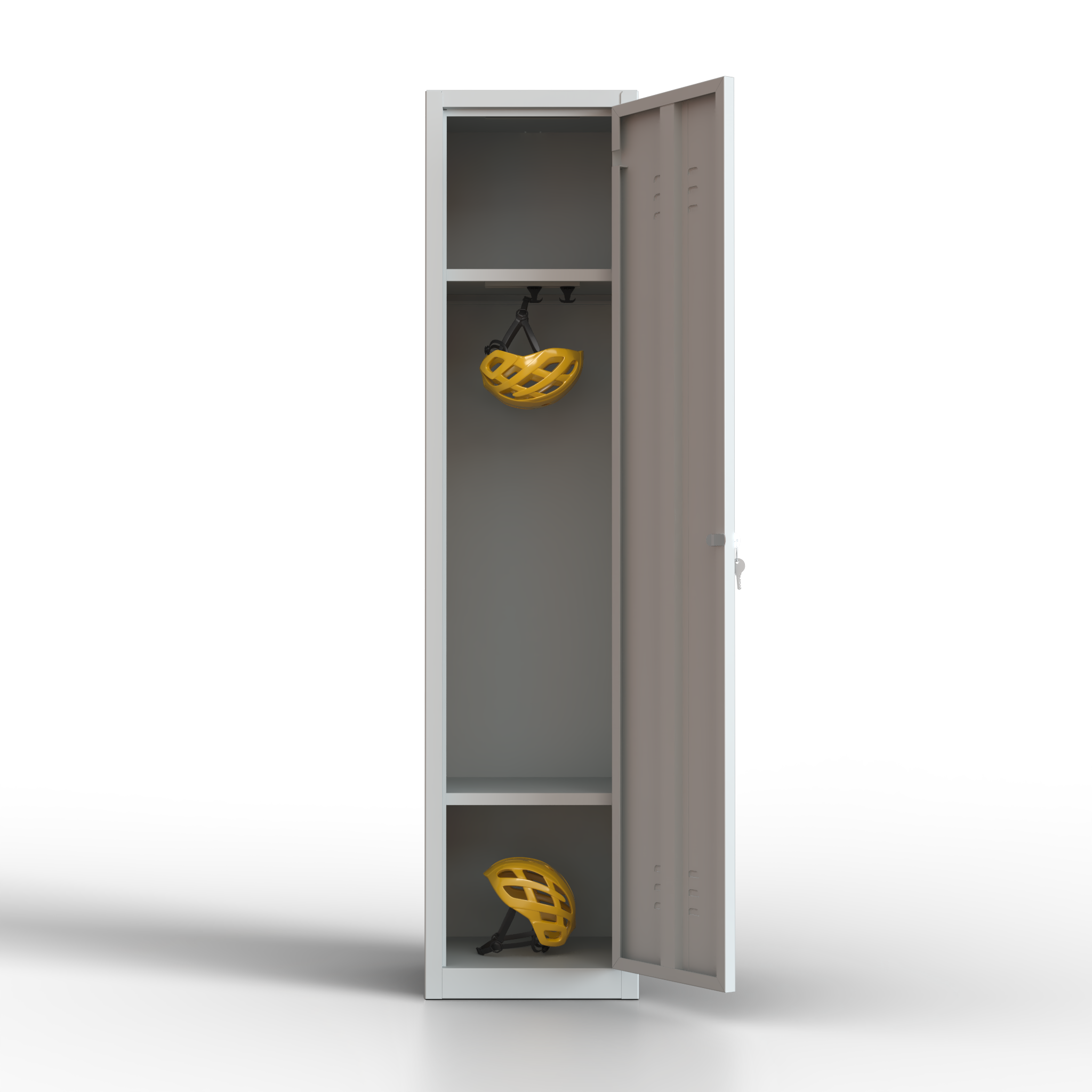 Armário metálico pequeno - 1 porta (Cinzento)