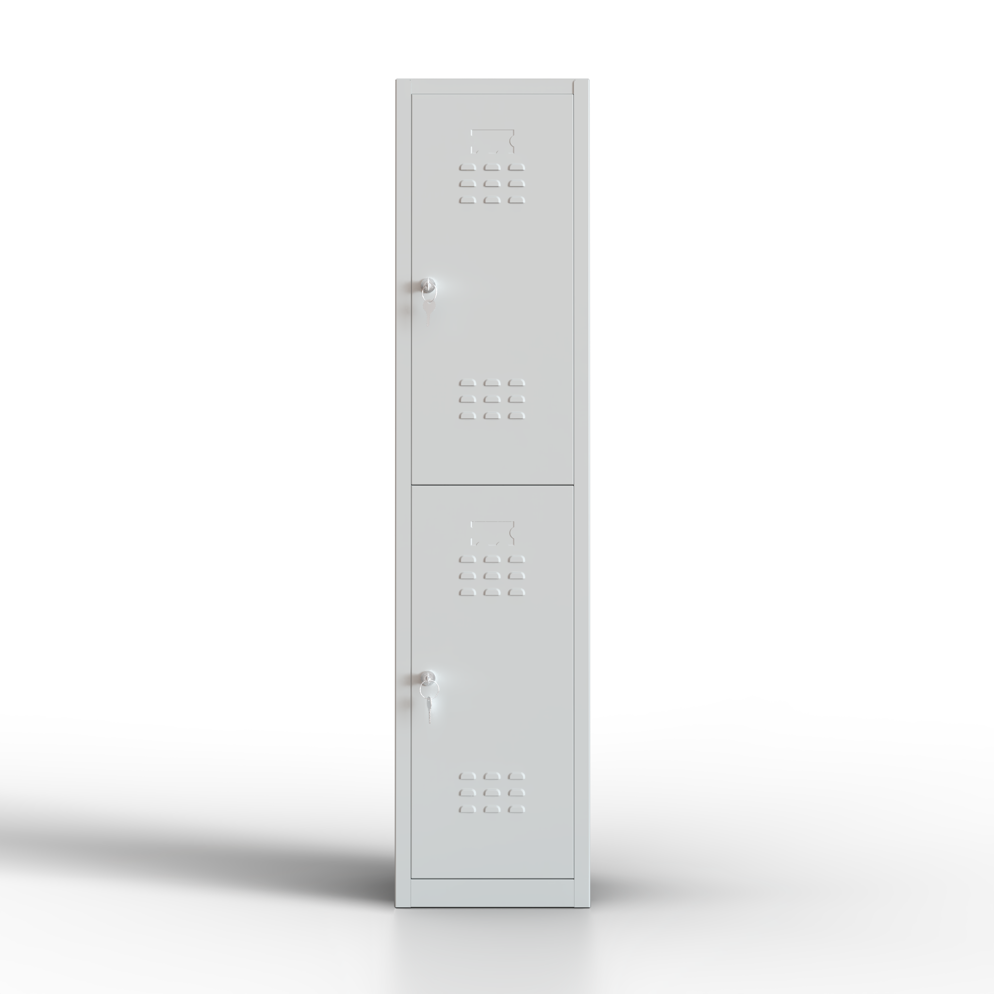 Armário pequeno de metal - 2 portas (Cinza)