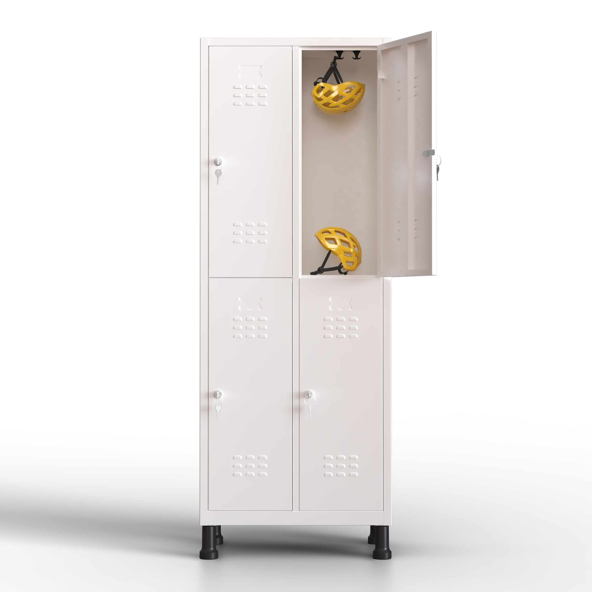 Armário metálico médio - 4 portas (Branco)