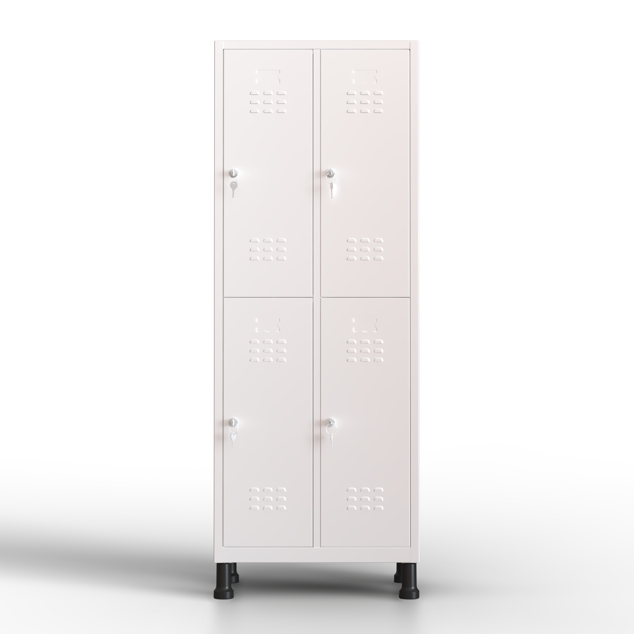 Armário metálico médio - 4 portas (Branco)