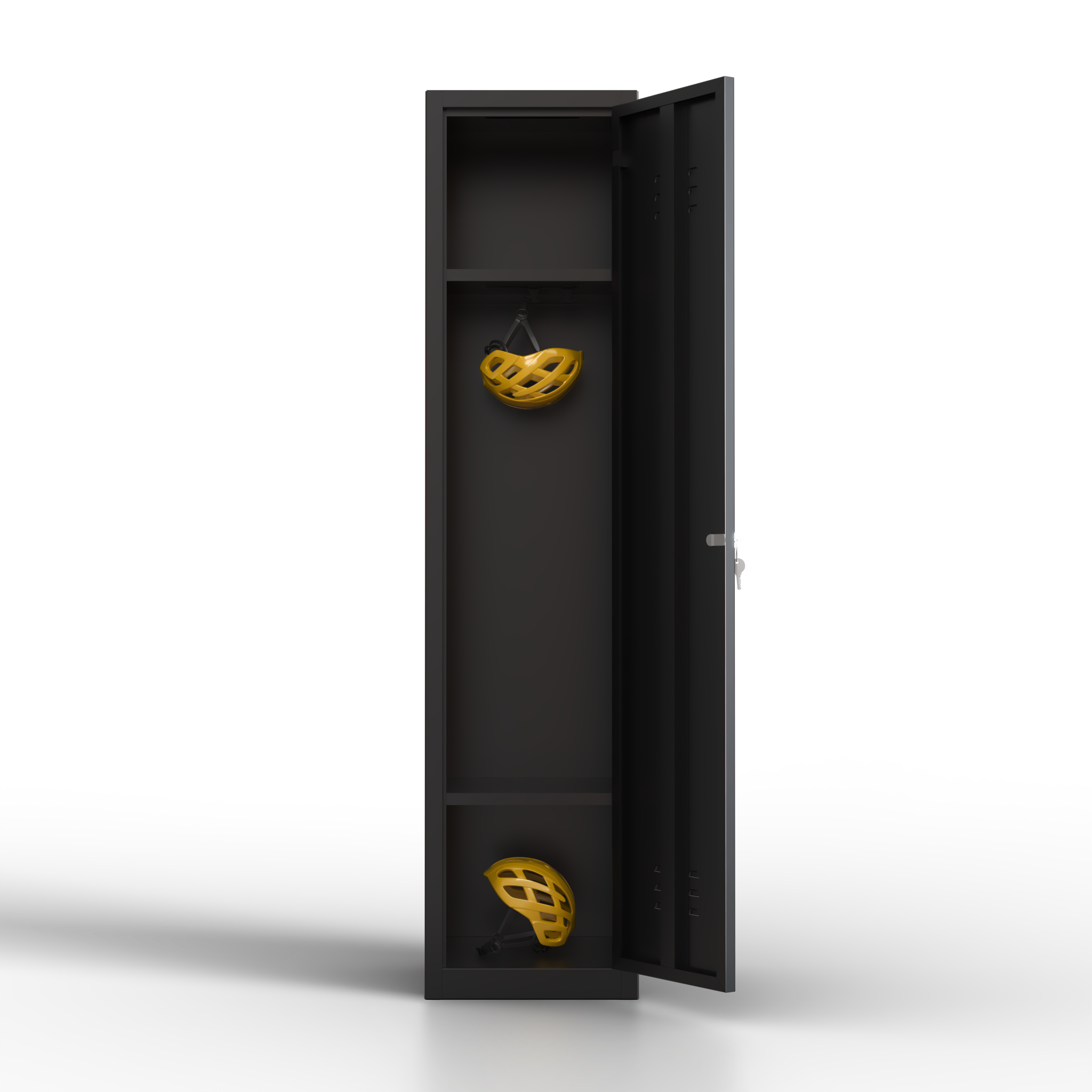 Armário metálico pequeno - 1 porta (Preto)