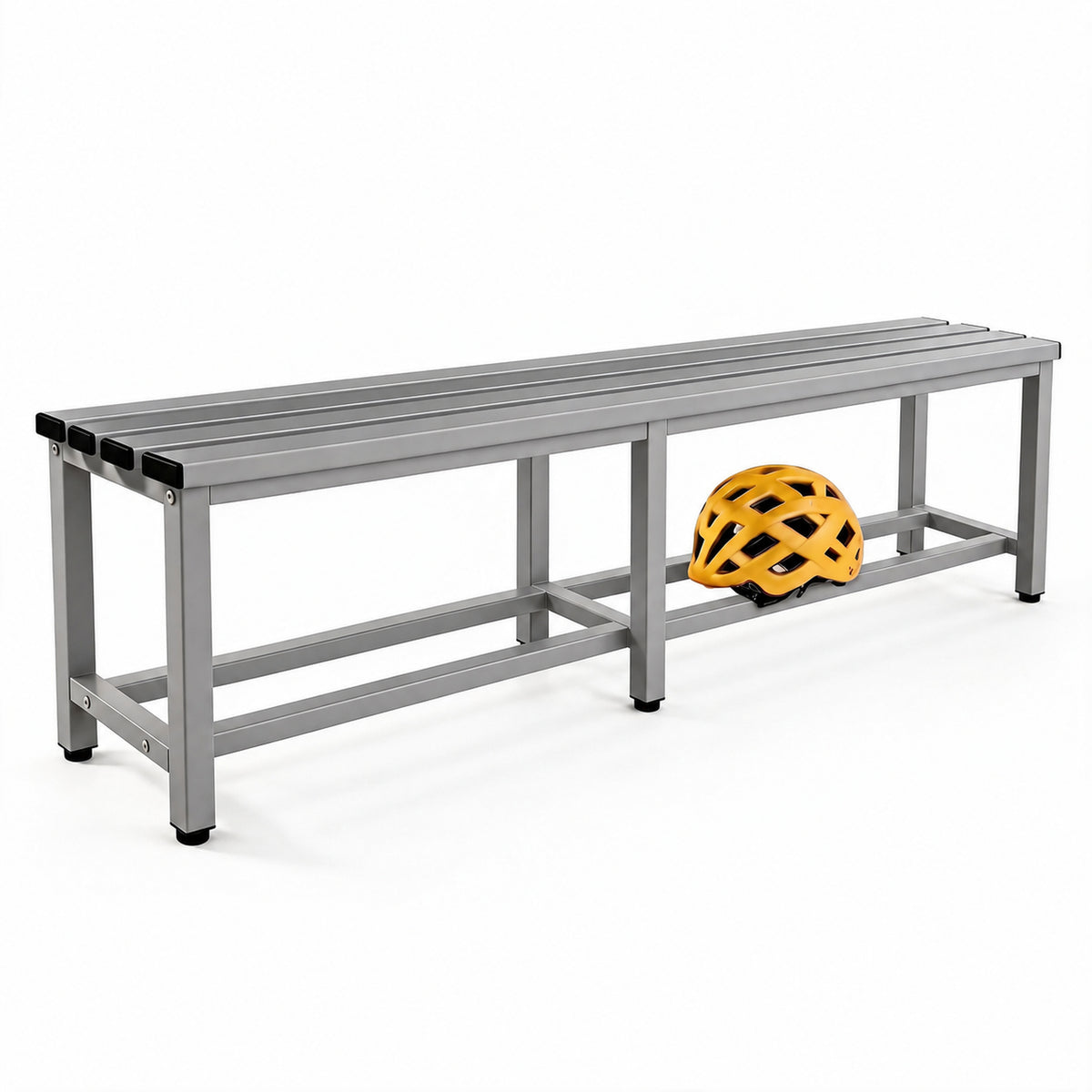 [color:urban-grey][lang:it] Panca da spogliatoio in metallo, 150×32×45 cm in grigio Urban Grey