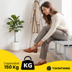 [color:urban-grey][lang:es] Banco vestuario metálico 150 x 32 x 45 cm en gris — imagen 4 de 6