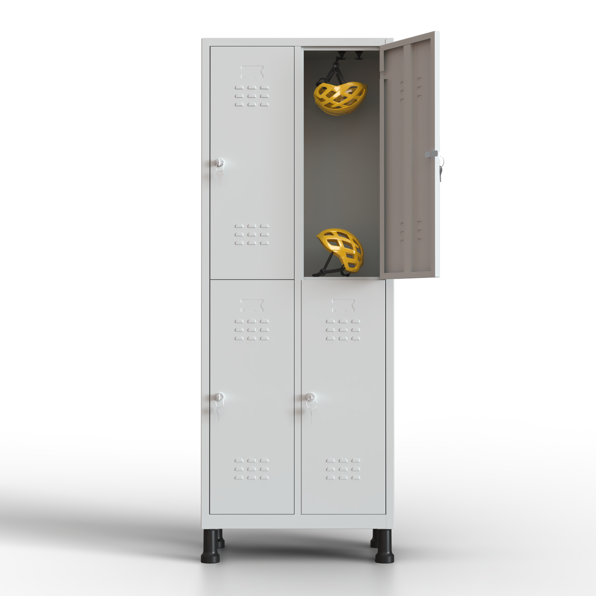 Taquilla metálica gris 4 puertas 180 x 65 x 40 cm TwinThink – imagen 2