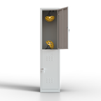 TwinThink Taquillas Vestuario. Color Gris. 165 x 40 x 40 cm Taquillas Metalicas de 2 Puertas Taquilla Metalica con Llave Taquillas Vestuario Metalicas
