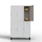 TwinThink Taquillas Vestuario. Color Gris. 180 x 97 x 40 cm Taquillas Metalicas de 6 Puertas Taquilla Metalica con Llave Taquillas Vestuario Metalicas