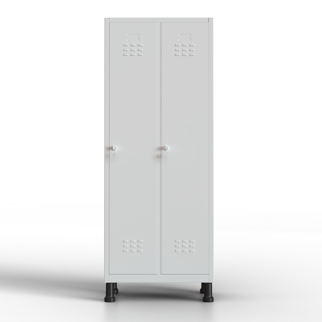 TwinThink Taquillas Vestuario. Color Gris. 180 x 65 x 40 cm Taquillas Metalicas de 2 Puertas Taquilla Metalica con Llave Taquillas Vestuario Metalicas