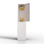 TwinThink Taquillas Vestuario. Color Blanco. 165 x 40 x 40 cm Taquillas Metalicas de 2 Puertas Taquilla Metalica con Llave Taquillas Vestuario Metalicas