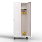 TwinThink Taquillas Vestuario. Color Blanco. 180 x 65 x 40 cm Taquillas Metalicas de 2 Puertas Taquilla Metalica con Llave Taquillas Vestuario Metalicas