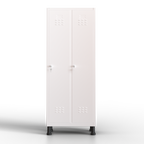 TwinThink Taquillas Vestuario. Color Blanco. 180 x 65 x 40 cm Taquillas Metalicas de 2 Puertas Taquilla Metalica con Llave Taquillas Vestuario Metalicas