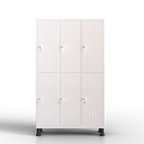 Armário grande de metal - 6 portas (Branco)