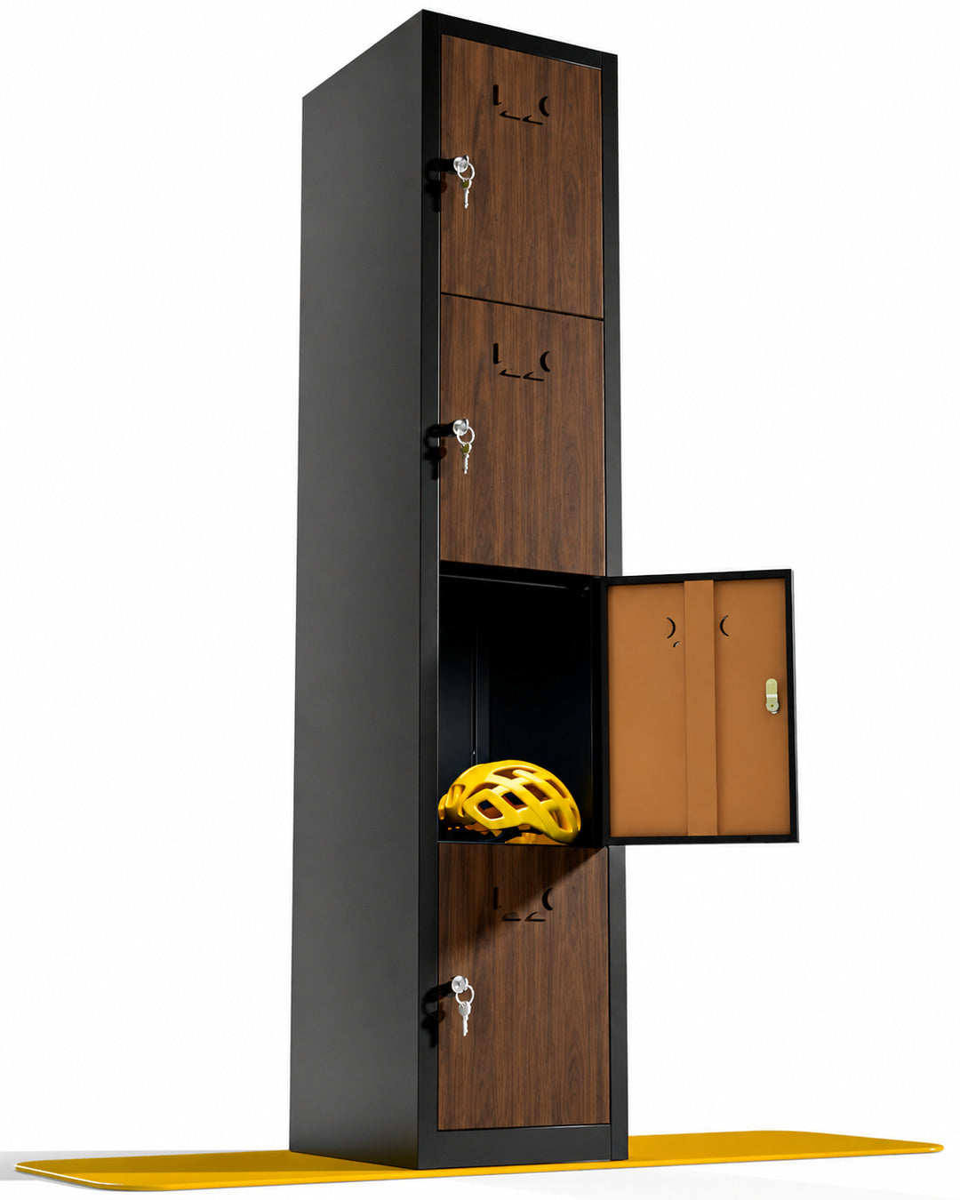 Taquilla metálica pequeña montada 4 puertas 165 x 33 x 40 cm