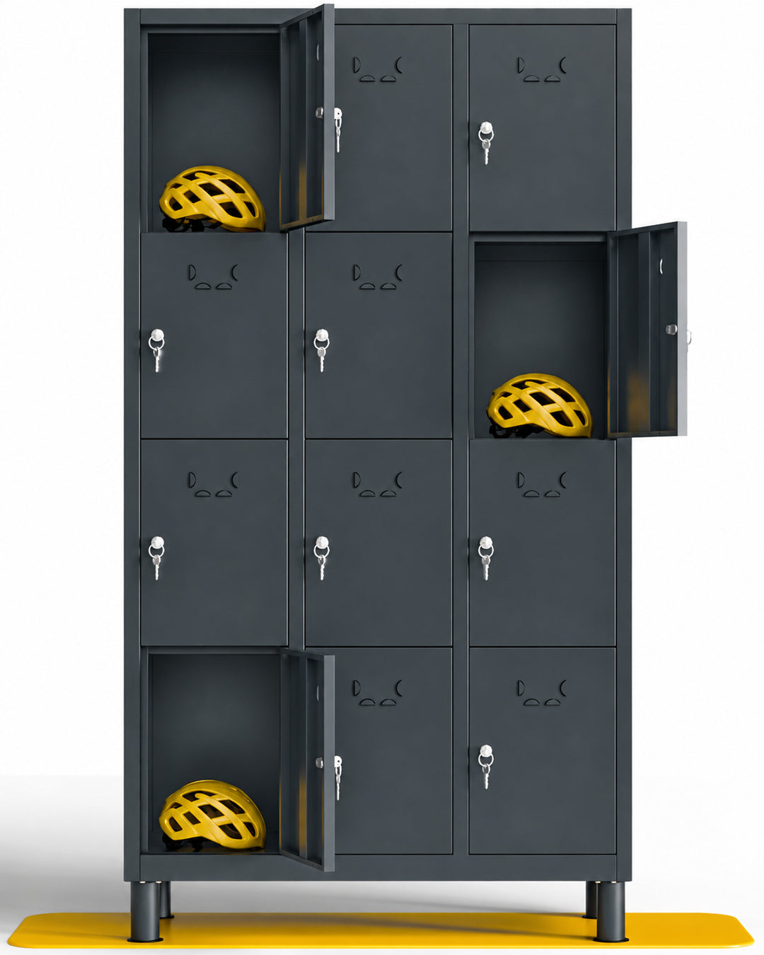 Taquilla metálica montada 12 puertas 177 x 97 x 40 cm