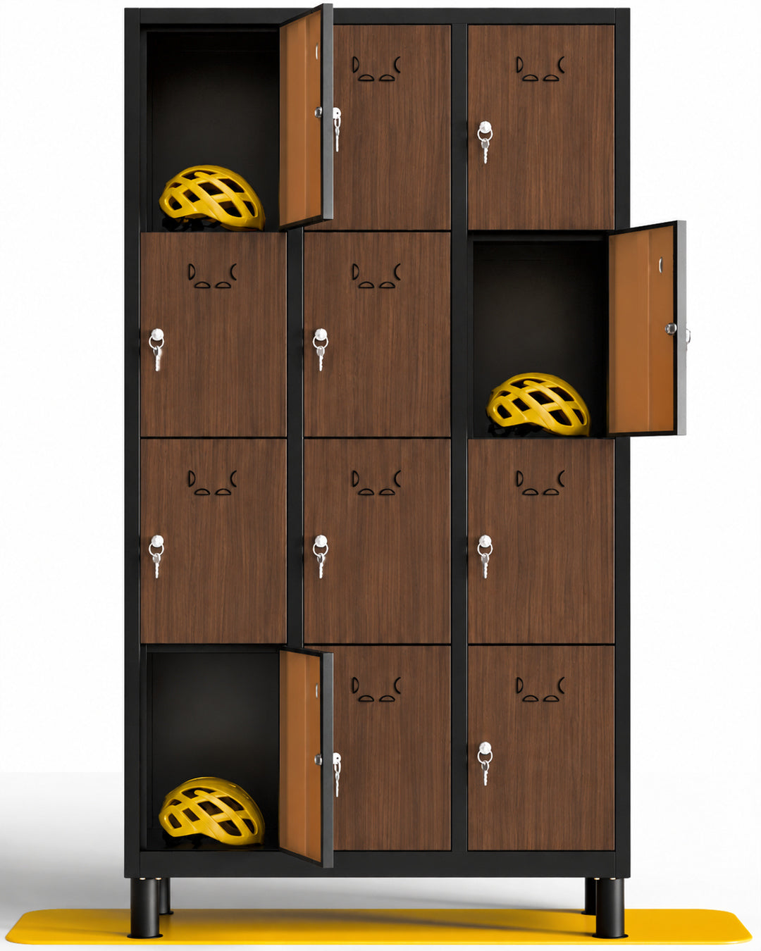 Taquilla metálica montada 12 puertas 177 x 97 x 40 cm
