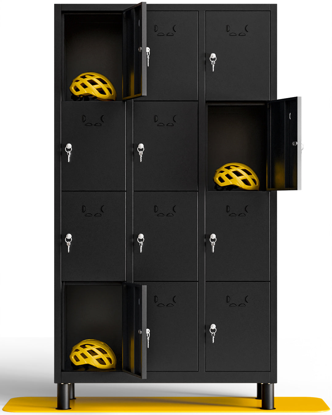 Taquilla metálica montada 12 puertas 177 x 97 x 40 cm