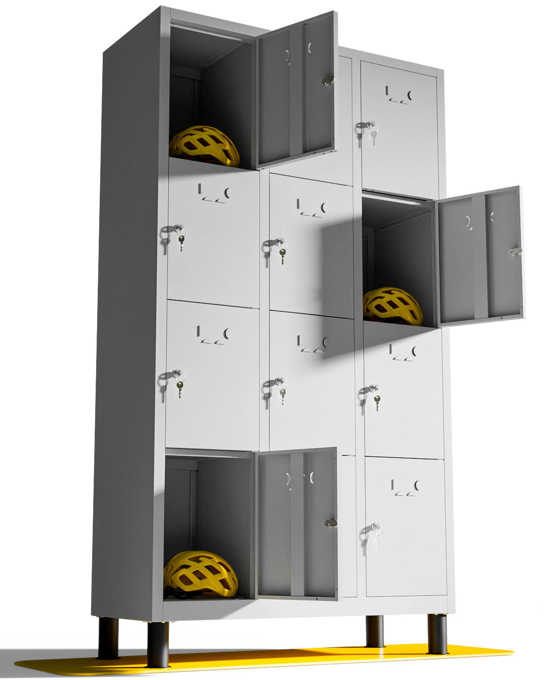 Taquilla metálica montada 12 puertas 177 x 97 x 40 cm