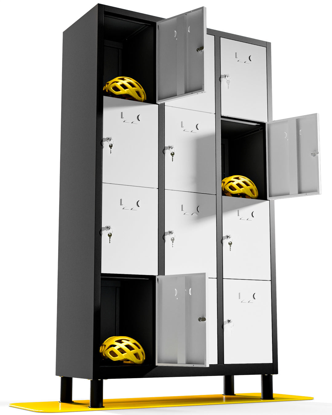 Taquilla metálica montada 12 puertas 177 x 97 x 40 cm