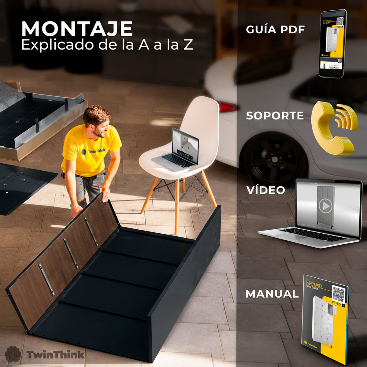 Taquilla metálica 12 puertas 177 x 97 x 40 cm en efecto madera — infografía 5