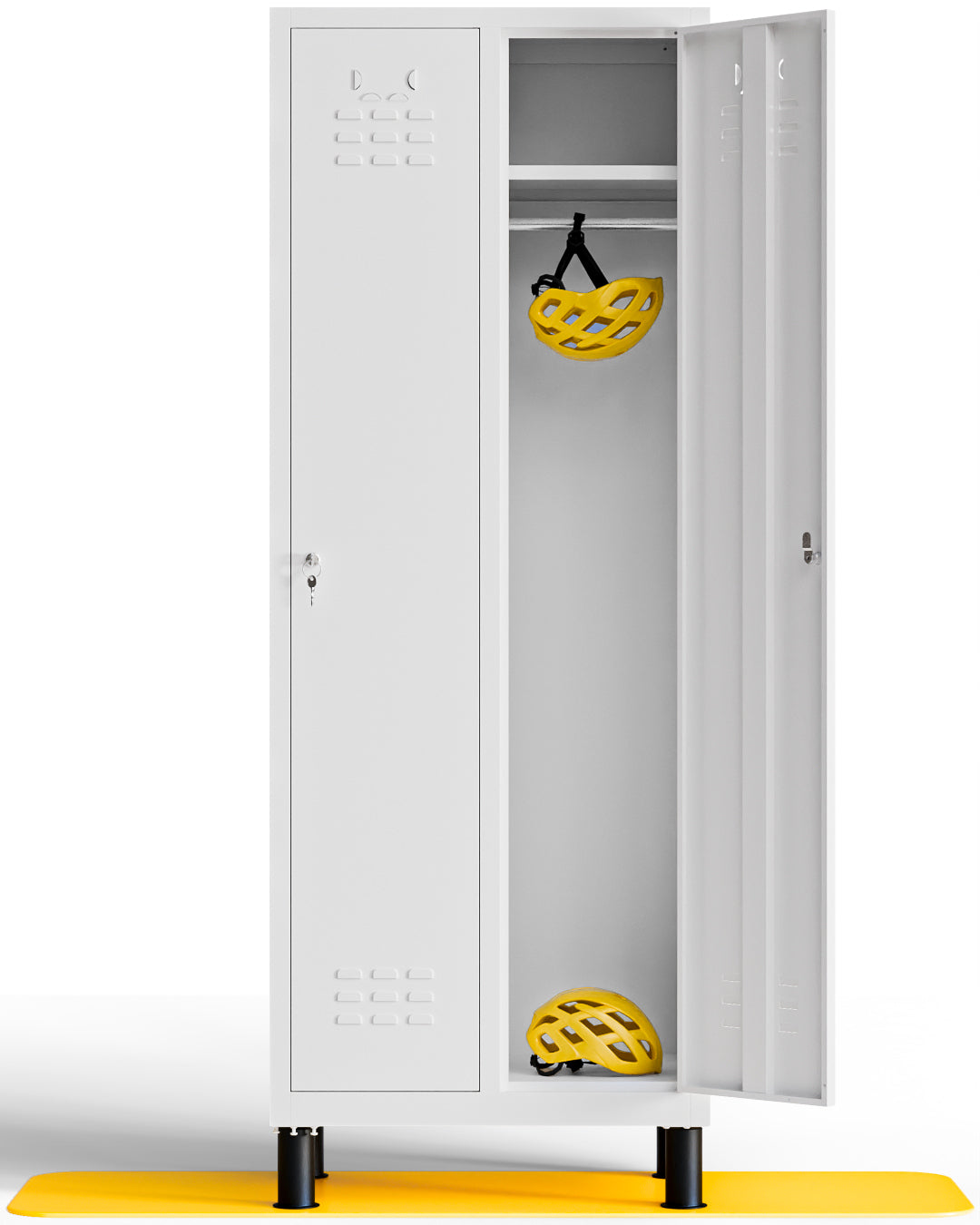 Taquilla metálica montada 2 puertas 177 x 65 x 40 cm