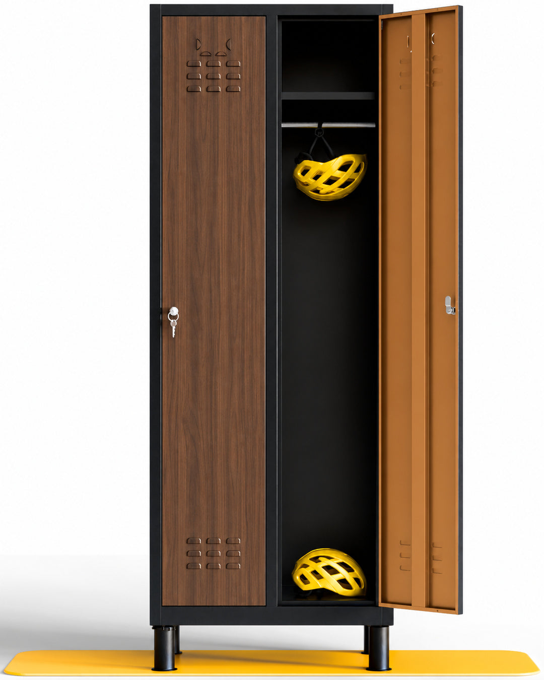 Taquilla metálica montada 2 puertas 177 x 65 x 40 cm