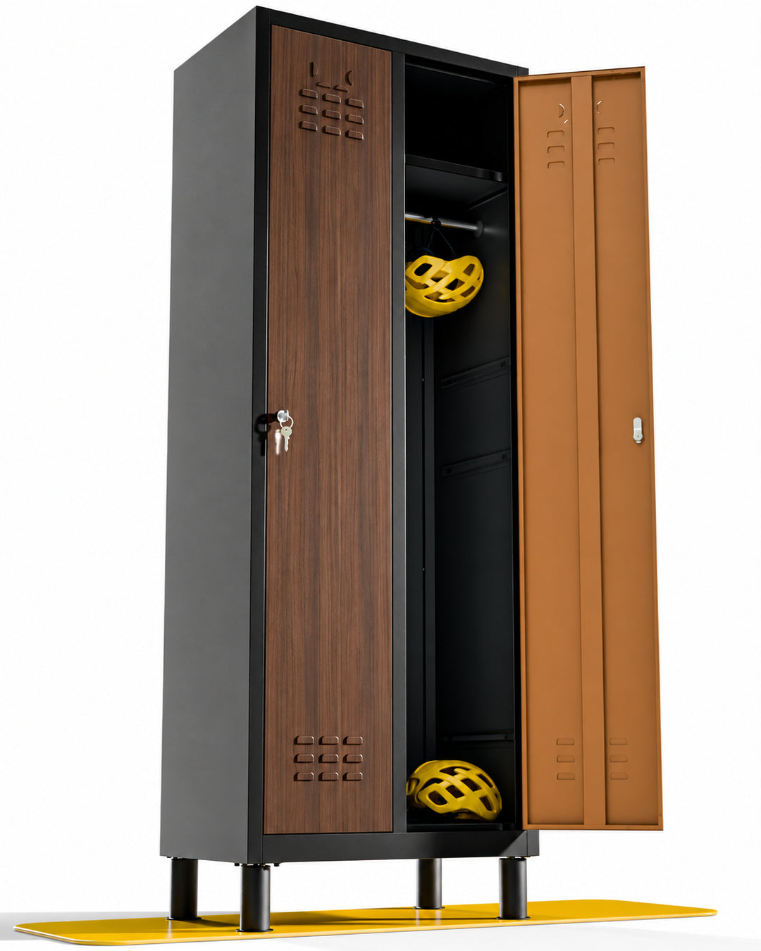 Taquilla metálica montada 2 puertas 177 x 65 x 40 cm
