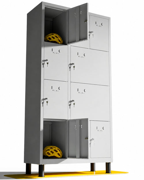 [color:urban-grey][lang:all] Taquilla metálica 8 puertas 177 x 65 x 40 cm en gris — vista 2