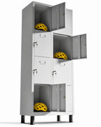 [color:urban-grey][lang:es] Taquilla metálica 8 puertas 177 x 65 x 40 cm en gris — vista 4