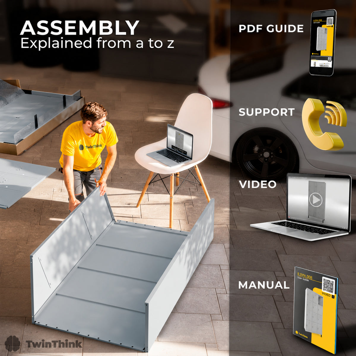 [color:urban-grey][lang:en] Metal locker, 8 doors with key, 177×65×40 cm in Urban Grey — infographic 5