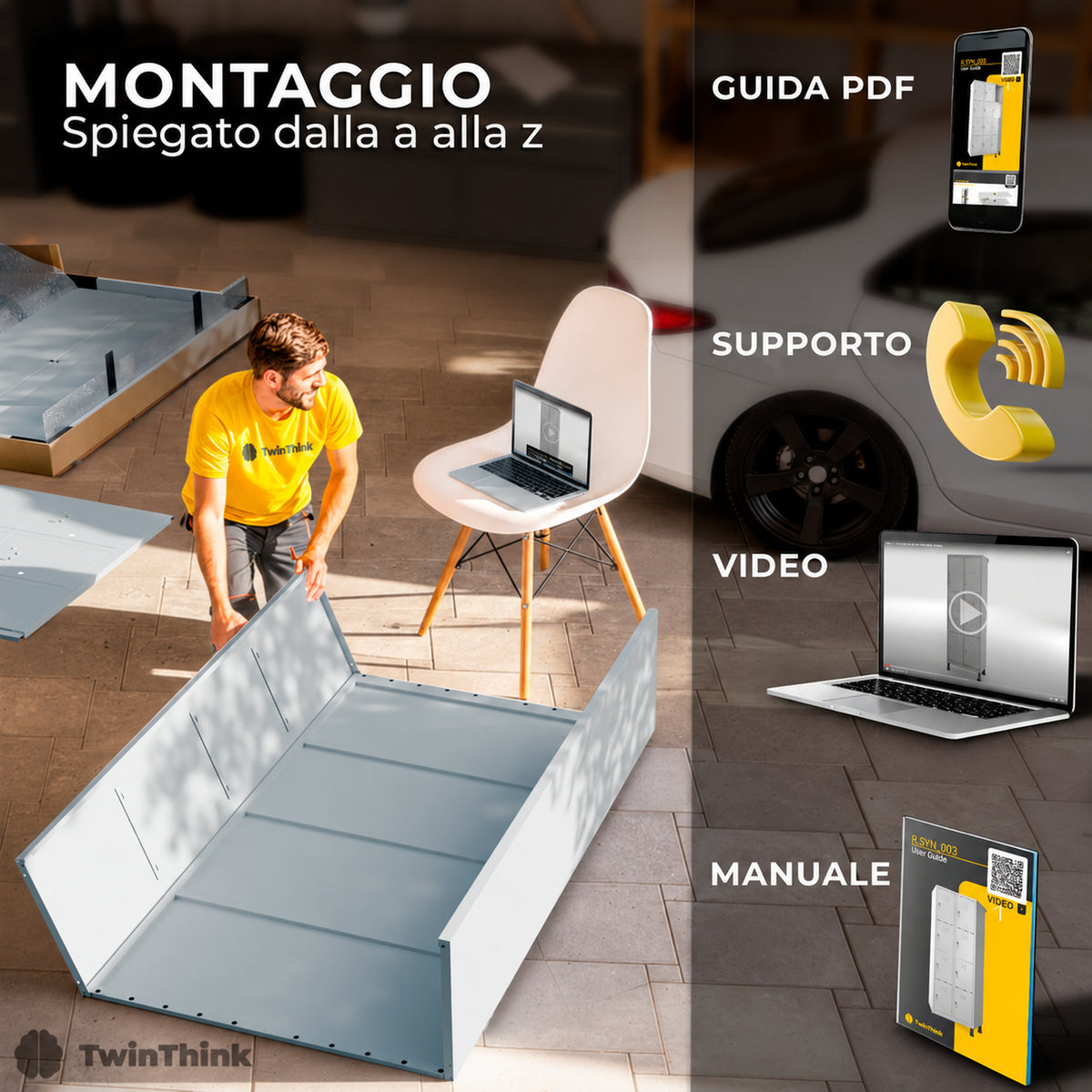 [color:urban-grey][lang:it] Armadietto metallico, 8 ante con chiave, 177×65×40 cm in grigio Urban Grey — infografica 5