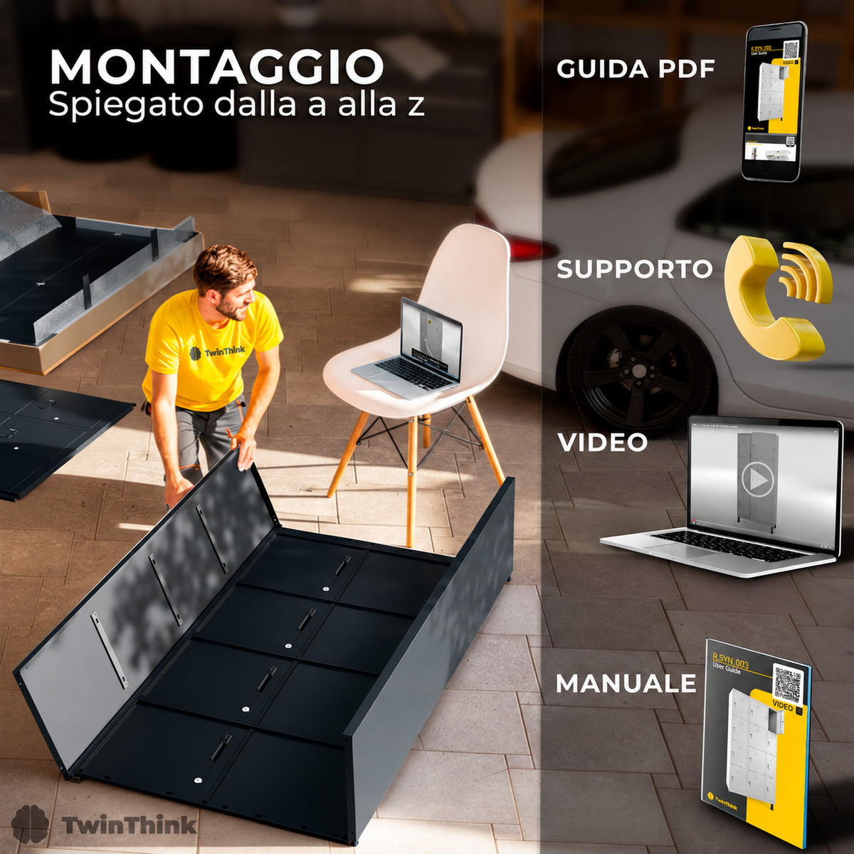 [color:polar-black][lang:it] Armadietto metallico, 8 ante con chiave, 177×65×40 cm in nero Polar Black — infografica 5