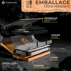 [color:polar-black][lang:fr] Vestiaire métallique, 8 portes avec clé, 177×65×40 cm en noir Polar Black — infographie 6
