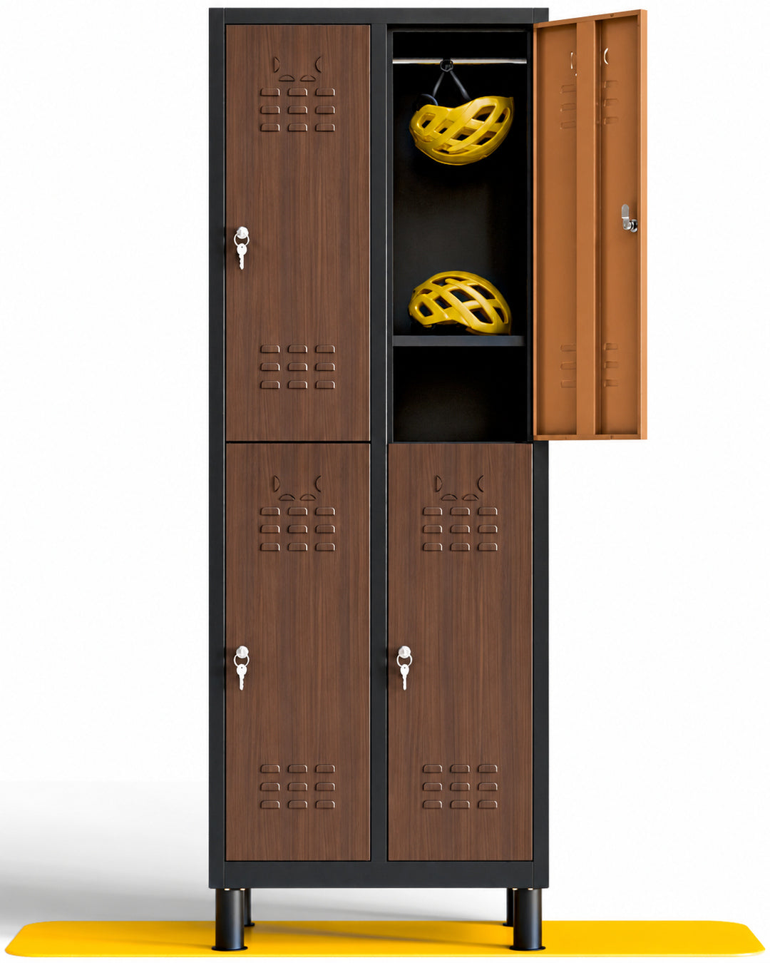 Taquilla metálica montada 4 puertas 177 x 65 x 40 cm
