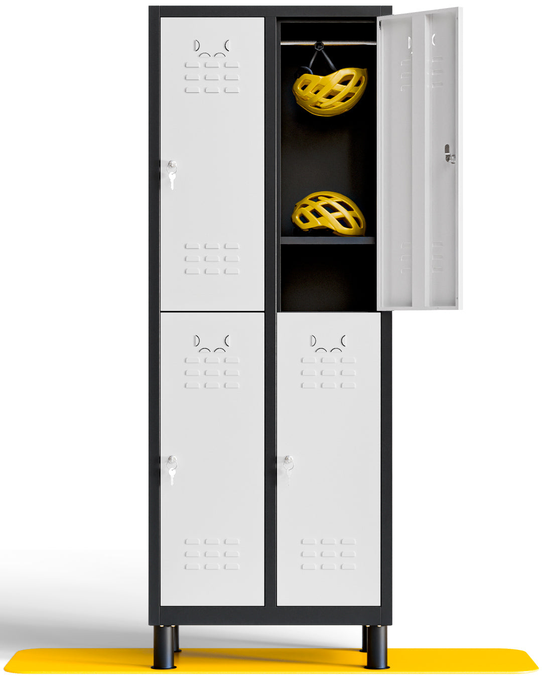 Taquilla metálica montada 4 puertas 177 x 65 x 40 cm