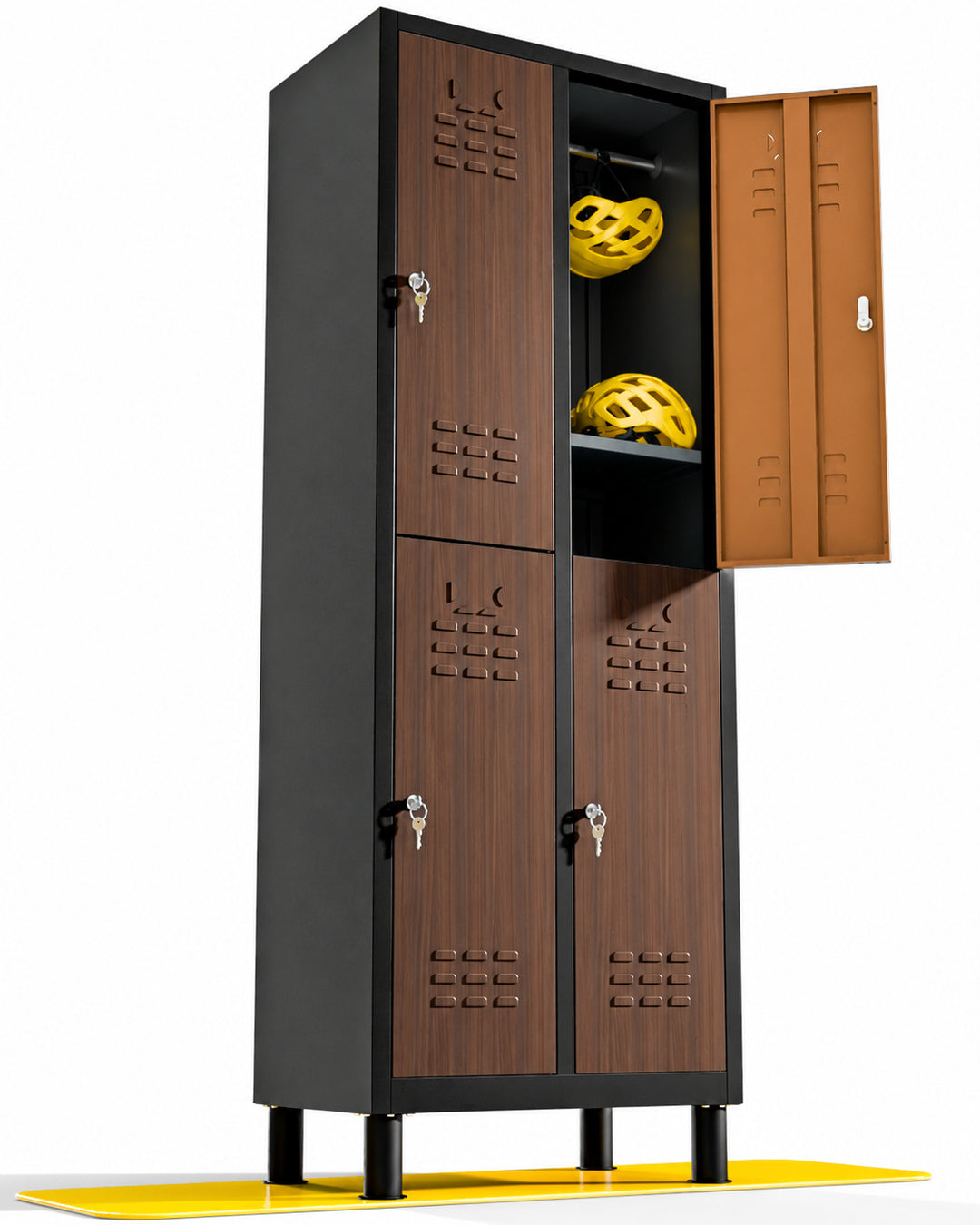 Taquilla metálica montada 4 puertas 177 x 65 x 40 cm