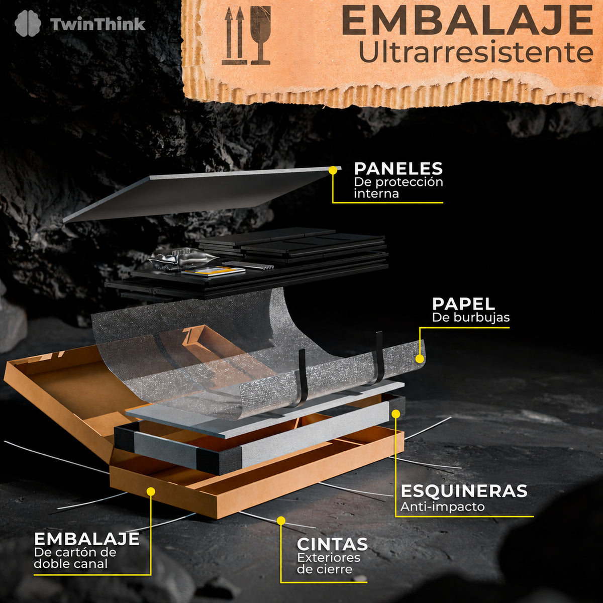 Taquilla metálica 4 puertas 177 x 65 x 40 cm en efecto madera — infografía 6