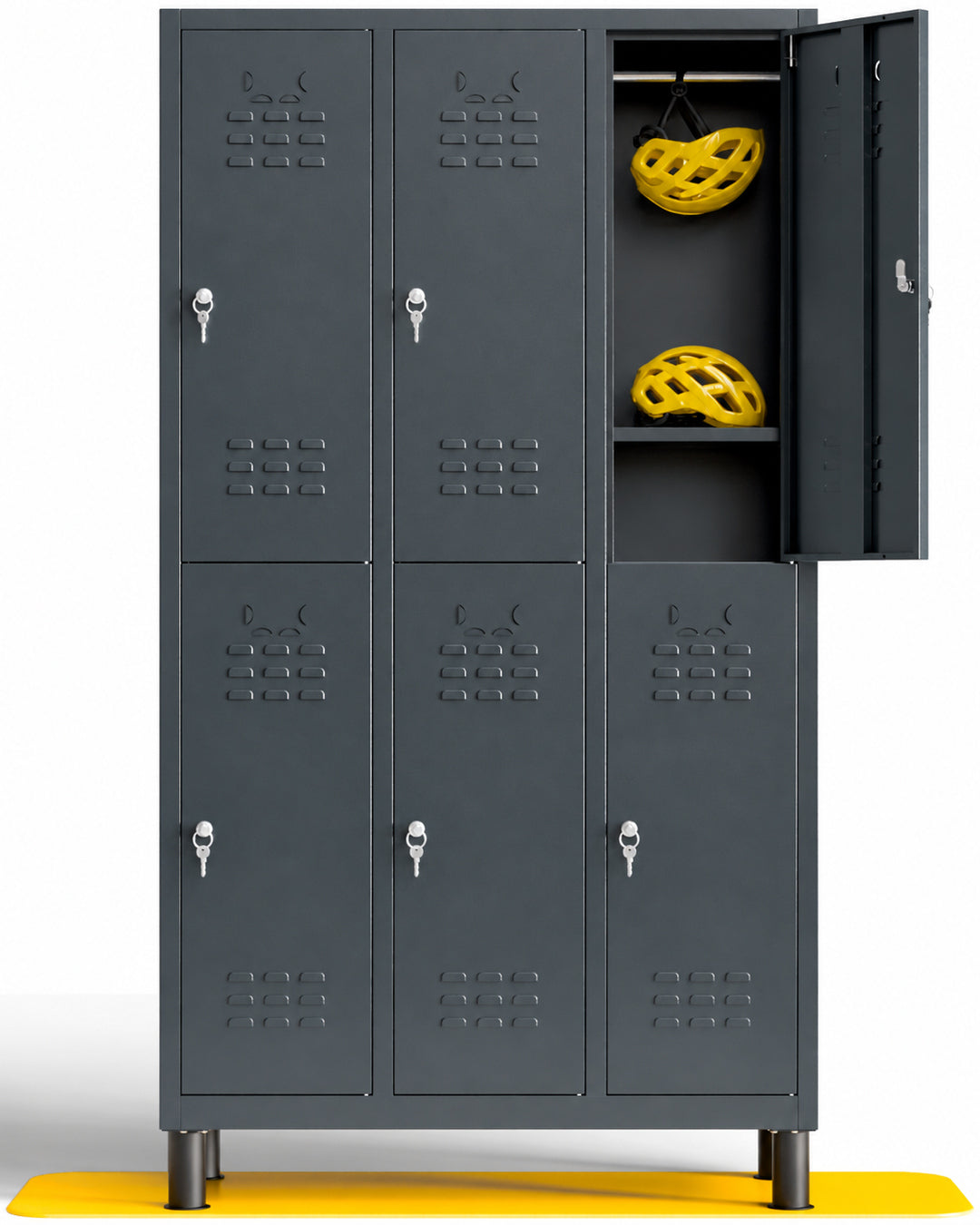 Taquilla metálica montada 6 puertas 177 x 97 x 40 cm