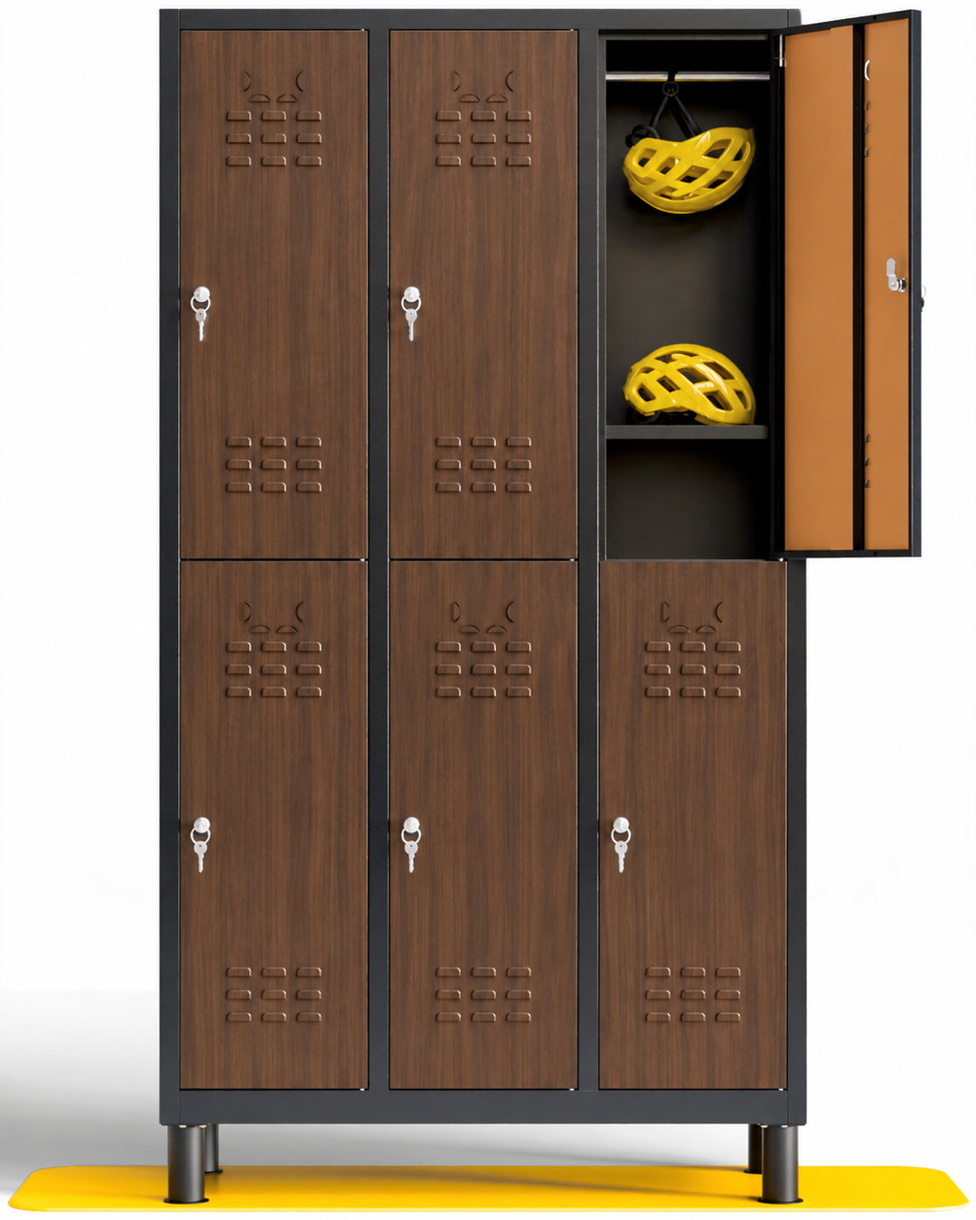 Taquilla metálica montada 6 puertas 177 x 97 x 40 cm