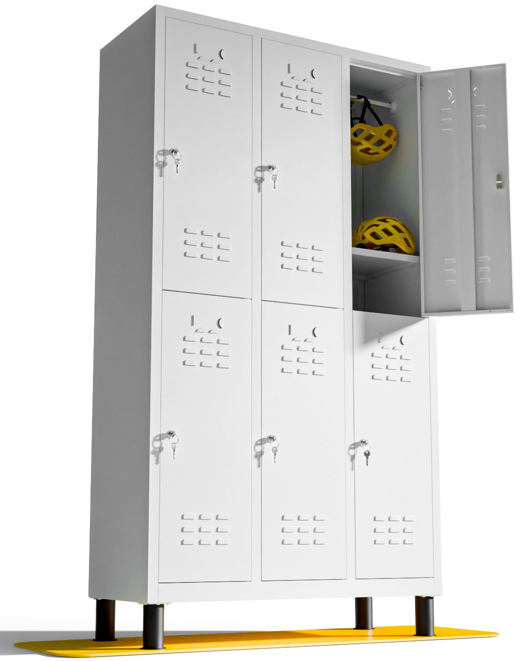 Taquilla metálica montada 6 puertas 177 x 97 x 40 cm
