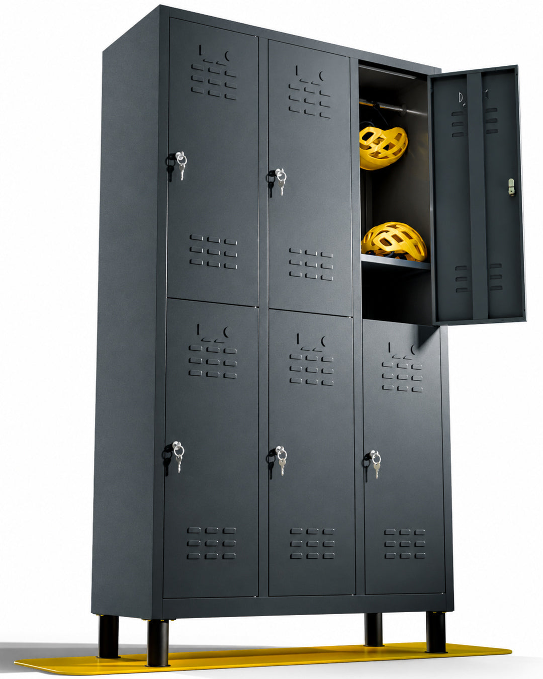 Taquilla metálica montada 6 puertas 177 x 97 x 40 cm