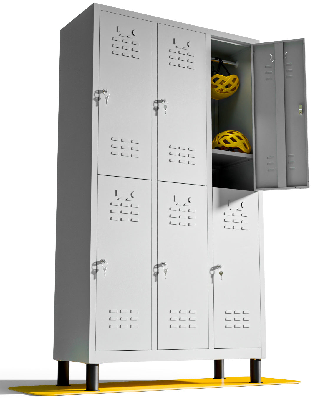Taquilla metálica montada 6 puertas 177 x 97 x 40 cm