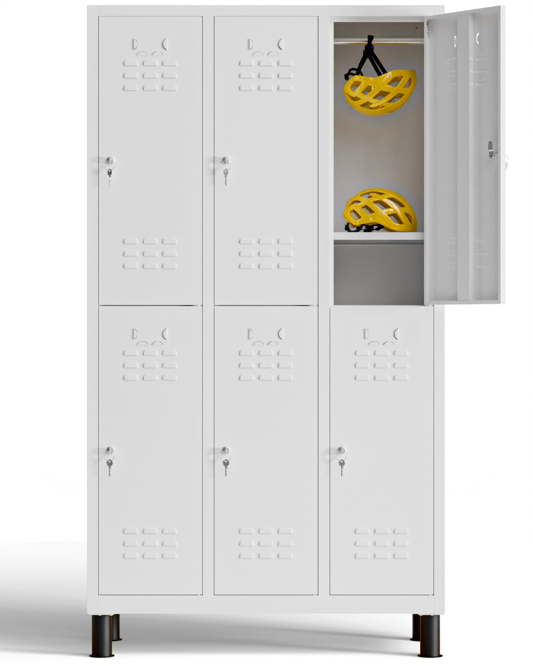 Taquilla metálica 6 puertas 177 x 97 x 40 cm