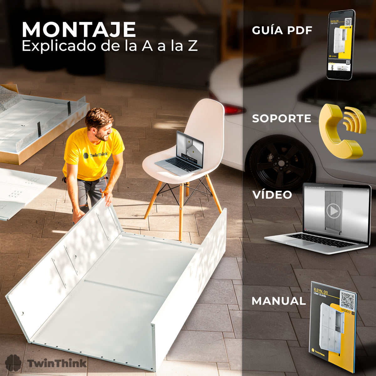 Taquilla metálica 6 puertas 177 x 97 x 40 cm en blanco — infografía 5