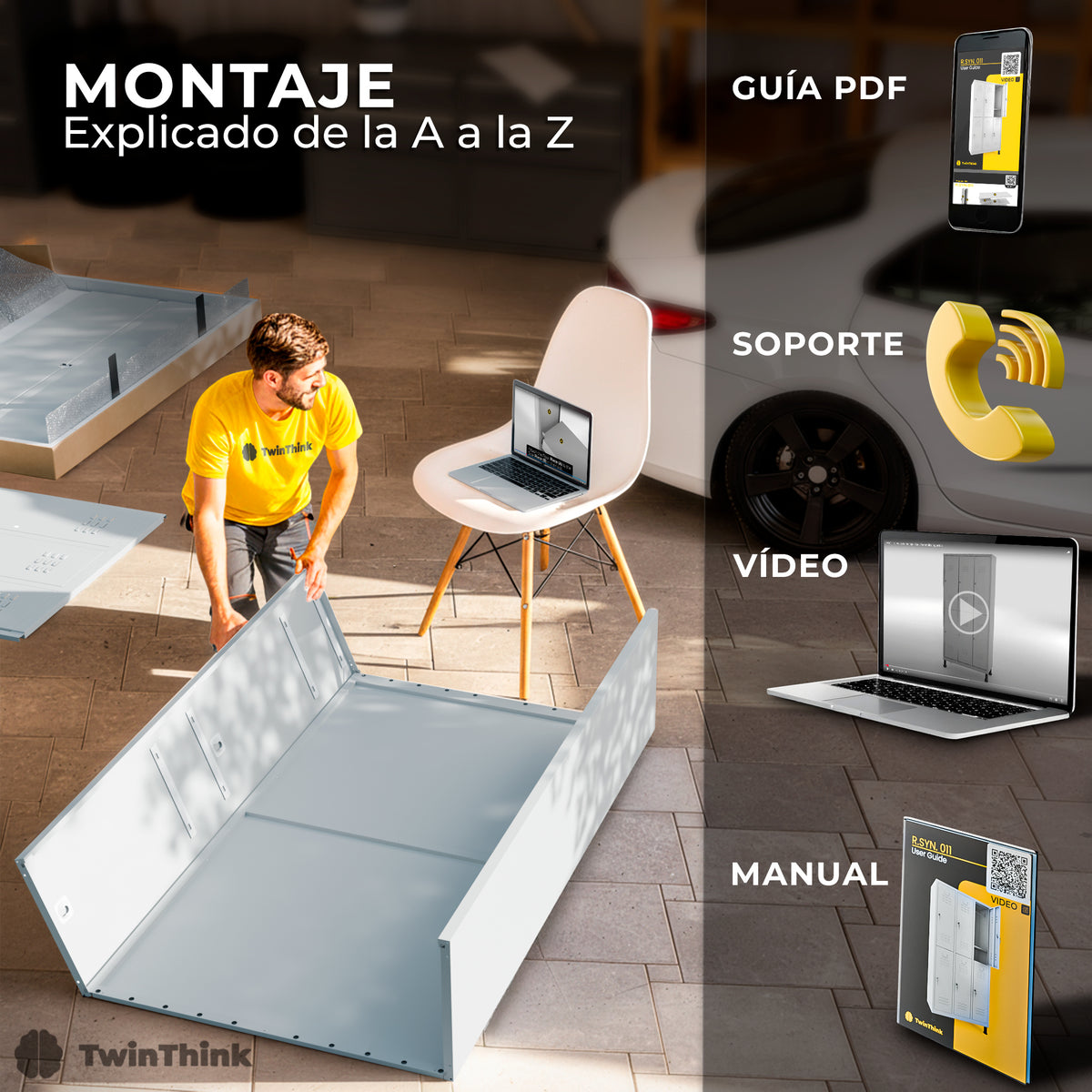 Taquilla metálica 6 puertas 177 x 97 x 40 cm en gris — infografía 5