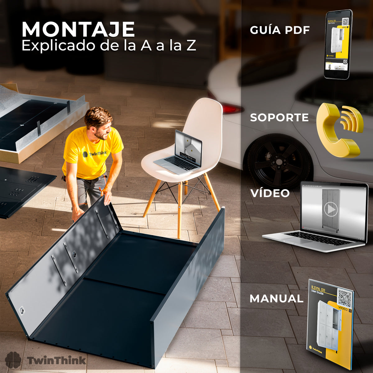 Taquilla metálica 6 puertas 177 x 97 x 40 cm en negro — infografía 5