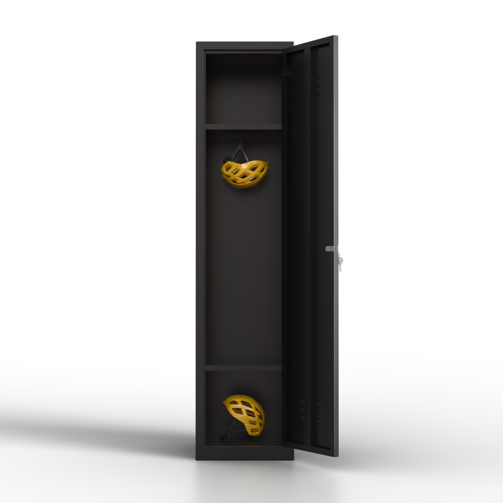 TwinThink Taquillas Vestuario. Color Negro. 165 x 40 x 40 cm Taquillas Metalicas de 1 Puerta Taquilla Metalica con Llave Taquillas Vestuario Metalicas