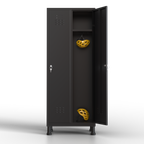 Armário metálico médio - 2 portas (Preto)