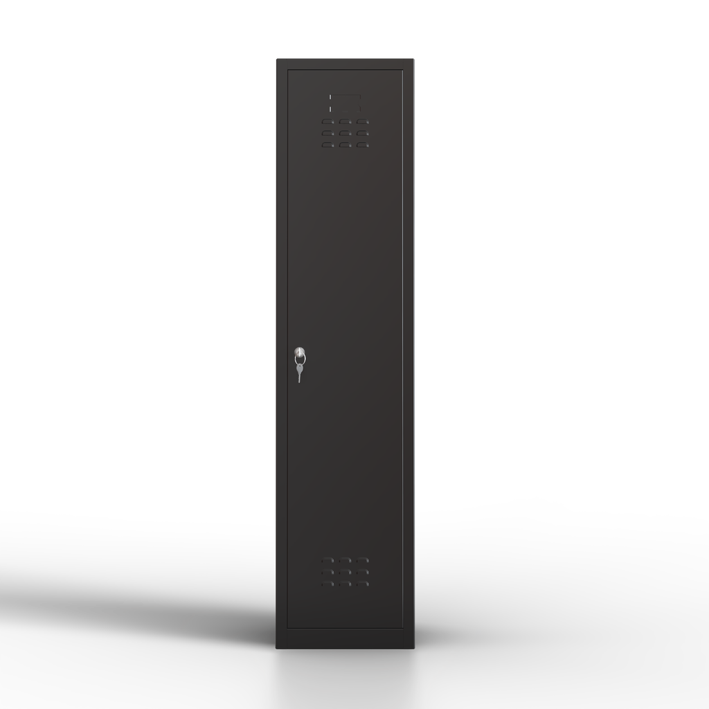 TwinThink Taquillas Vestuario. Color Negro. 165 x 40 x 40 cm Taquillas Metalicas de 1 Puerta Taquilla Metalica con Llave Taquillas Vestuario Metalicas