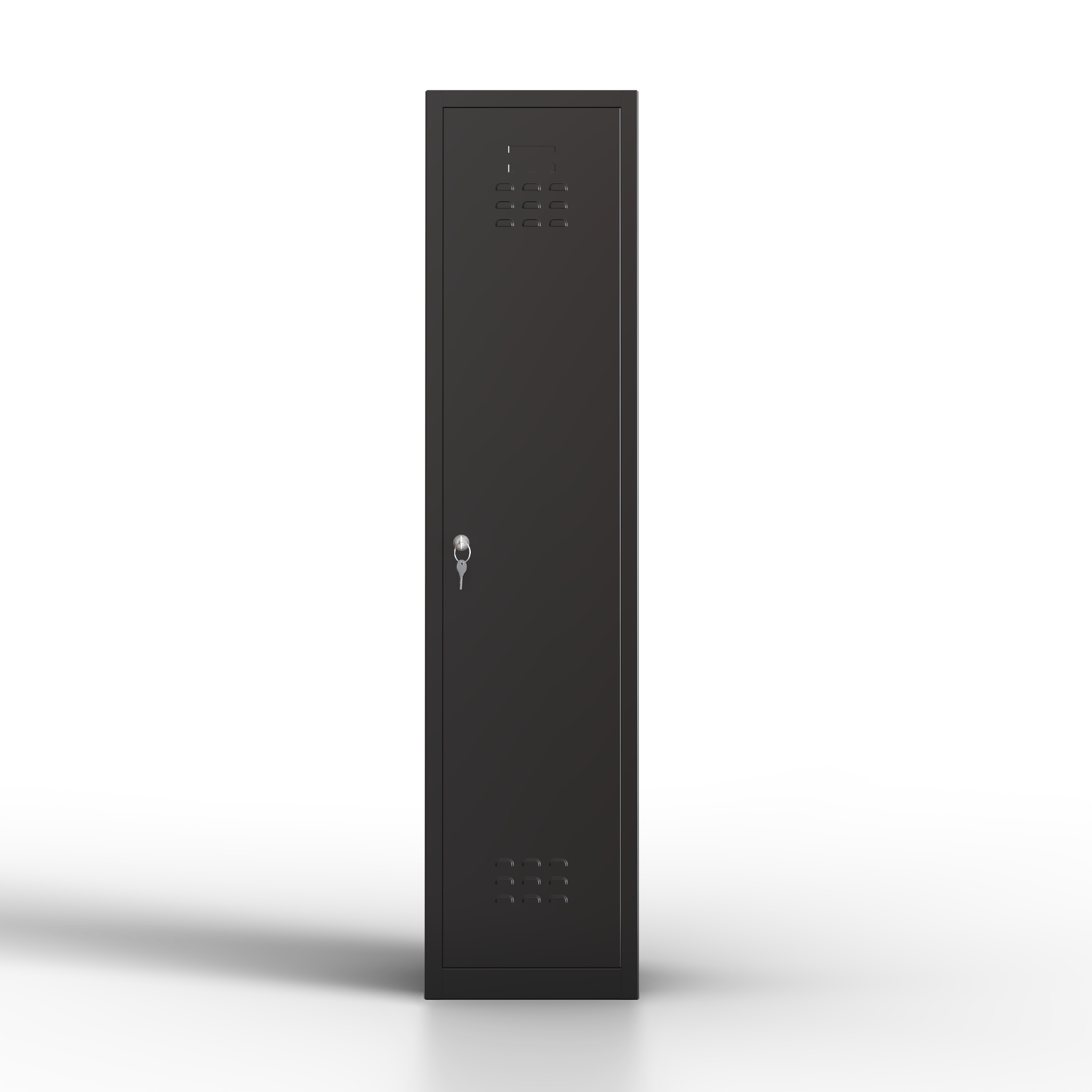 TwinThink Taquillas Vestuario. Color Negro. 165 x 40 x 40 cm Taquillas Metalicas de 1 Puerta Taquilla Metalica con Llave Taquillas Vestuario Metalicas