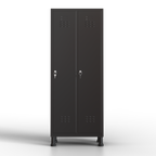 Armário metálico médio - 2 portas (Preto)