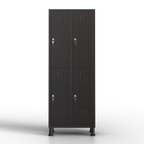 TwinThink Taquillas Vestuario. Color Negro. 180 x 65 x 40 cm Taquillas Metalicas de 4 Puertas Taquilla Metalica con Llave Taquillas Vestuario Metalicas